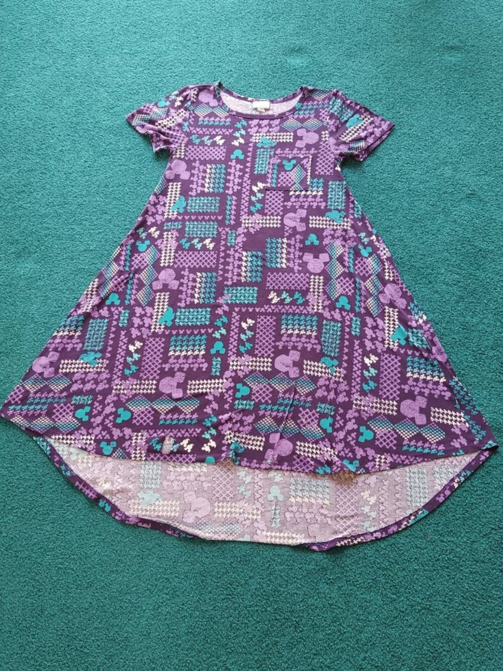 Lularoe Disney Minnie Mouse Carly high low Dress Purple XXsmall vintage
